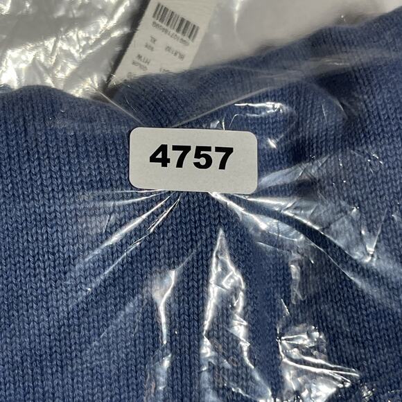 J Crew Heritage Cotton Crewneck Sweater Mens XL Twilight Blue Cotton Fisherman - Picture 10 of 10